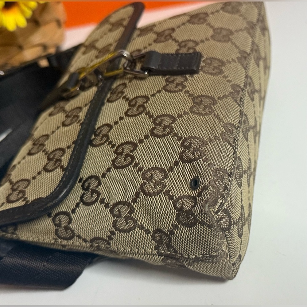 Auth GUCCI GG Logo Canvas Body Bag/Waist Bag - Picture 14 of 17